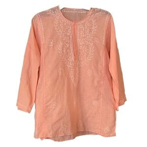 VINTAGE hand embroidered tunic shirt